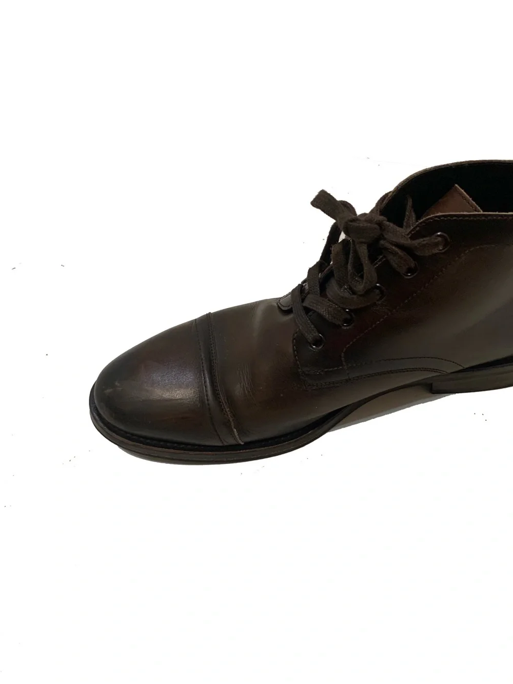 thursday cadet Men's Brown Leather Lace-Up Chukka Boots